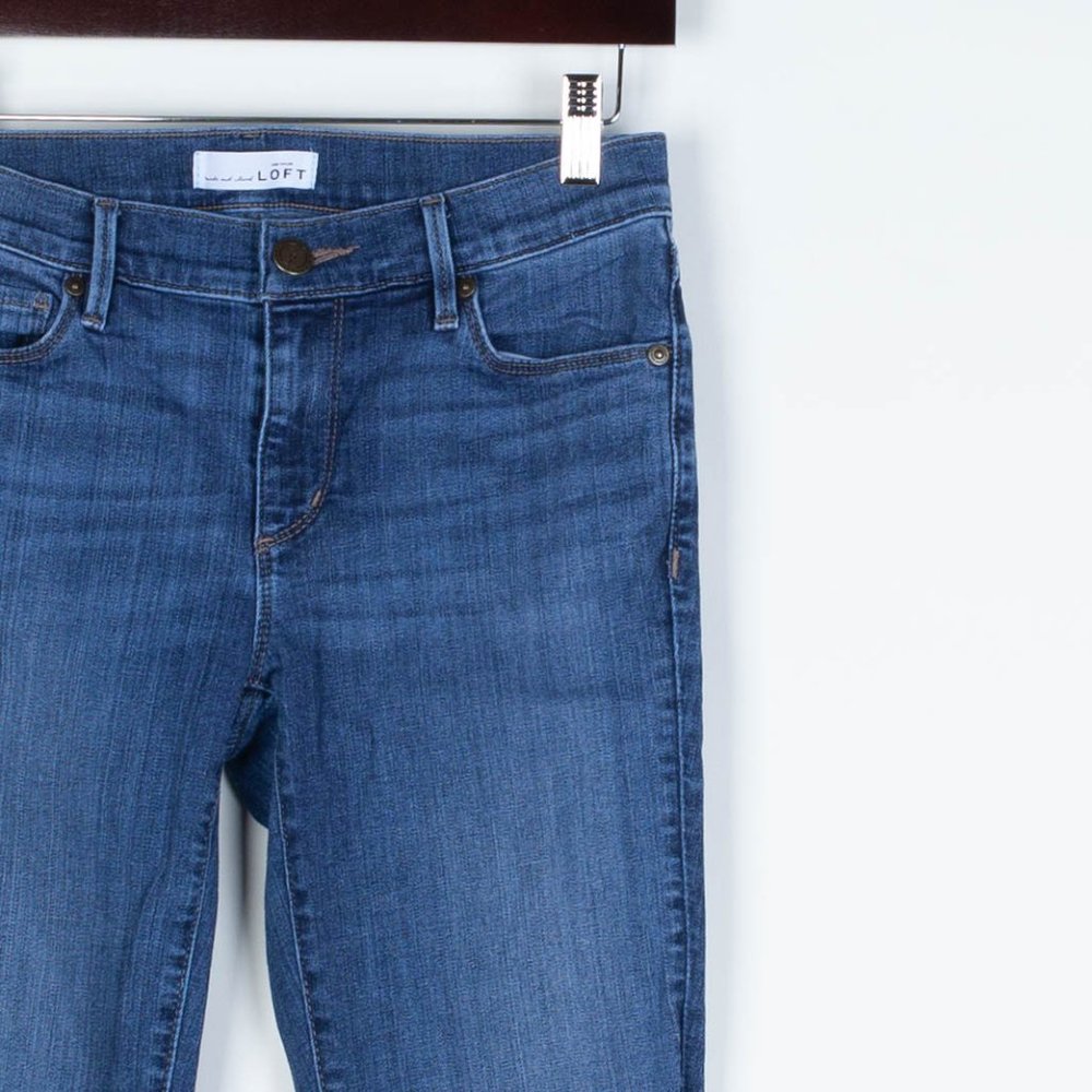 Loft Flare Denim Jeans Mid Rise Size 26/2 - Picture 2 of 6